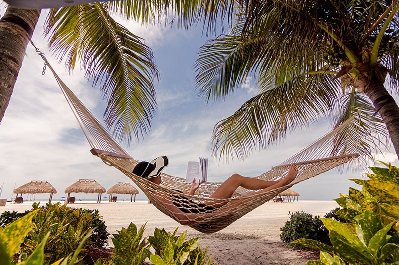 Find the ultimate place to relax in a beach side hammock at JW Marriott Marco Island.