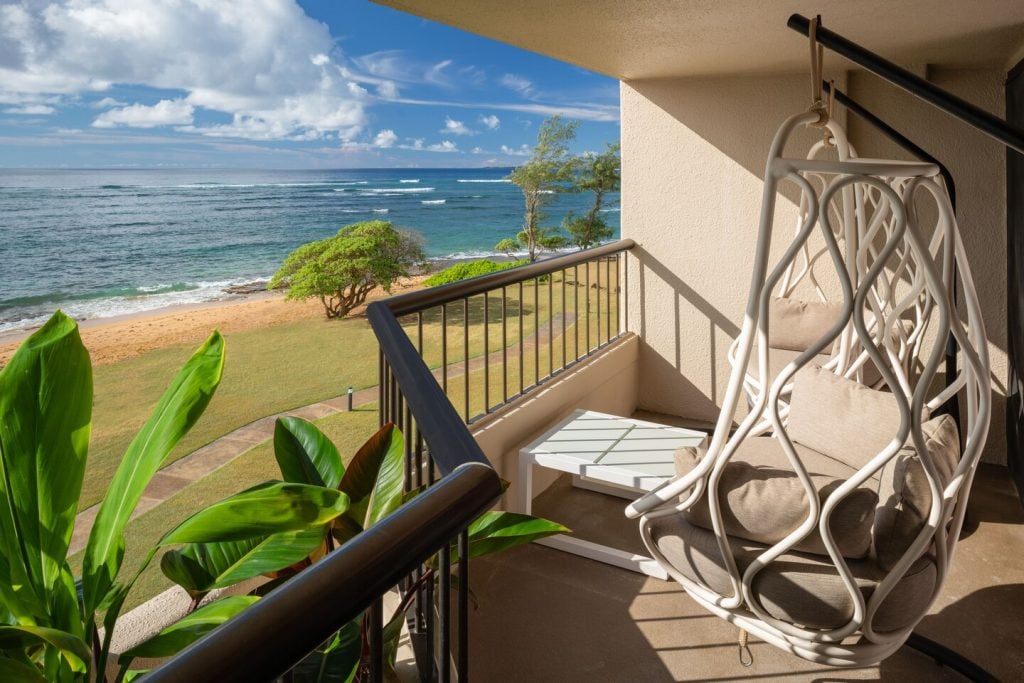 Sheraton Kauai Coconut Beach Resort Oceanfront Balcony