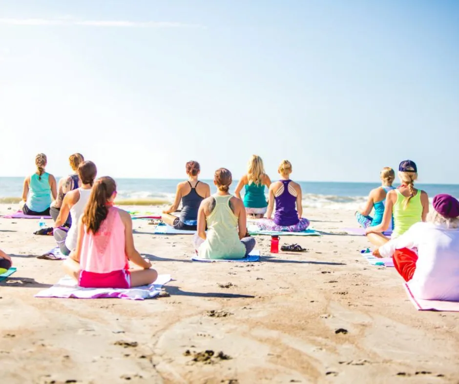 Yoga on Huntington Beach