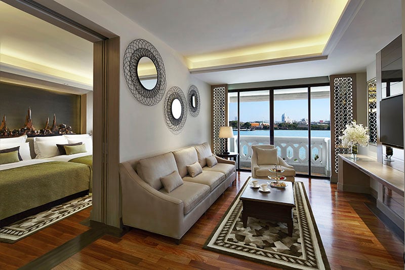 Anantara Riverside, Bangkok Room-Two Bedroom River View Chao Phraya Suite Living Room