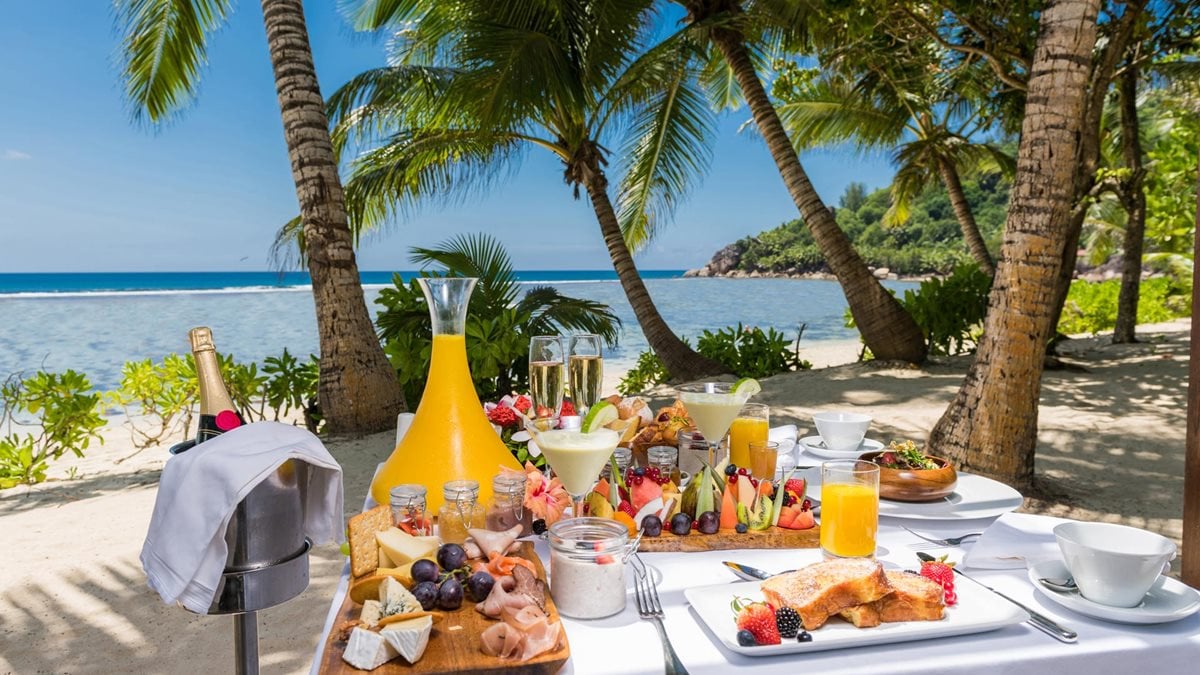 Kempinski Seychelles Resort Baie Lazare Dining on Beach