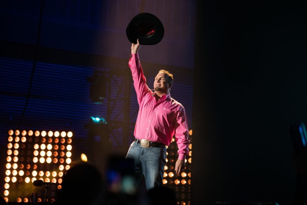 Garth Brooks performing at Garth's 7 Diamonds Celebration at Ascend Amphitheater in Nashville, Tennessee.