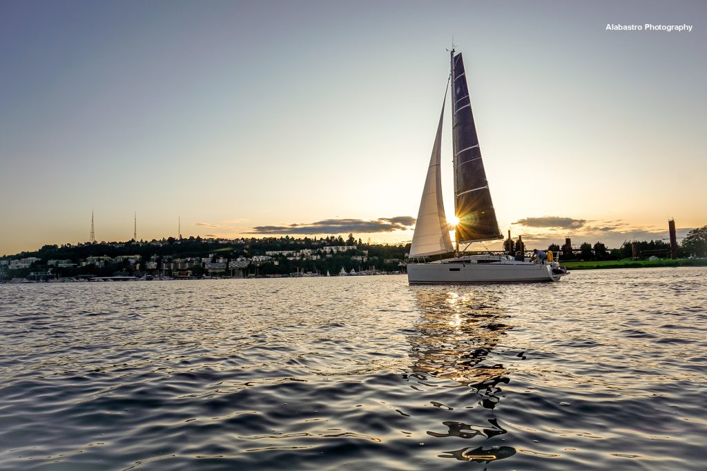 Lake Union view from kayak. Sailboat. Photo by Alabastro Photography.
Credit: Alabastro Photograpy