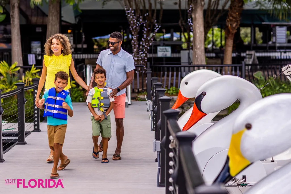 Visit Florida Lake Eola Park Family Swan Boat Tour