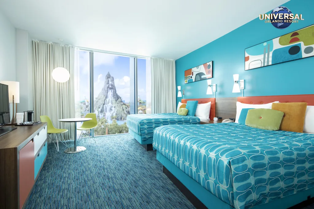 17-21092, CBBR Expansion Room Shoot, Bayside Tower, overlooking VB, Double Queen Room, Continental double queen suite, 360, Universal's Cabana Bay Beach Resort, CBBR, Hotels, Accommodations, Project 799, Resort, RES, Prime Value, Universal Orlando Resort,