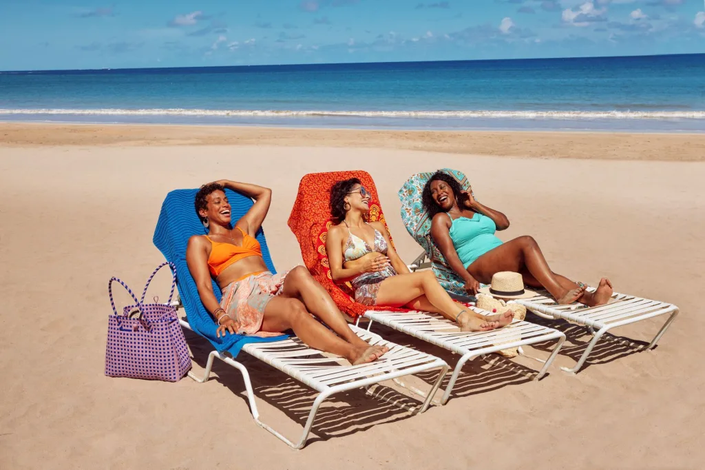 Carnival Choose Fun ladies on beach