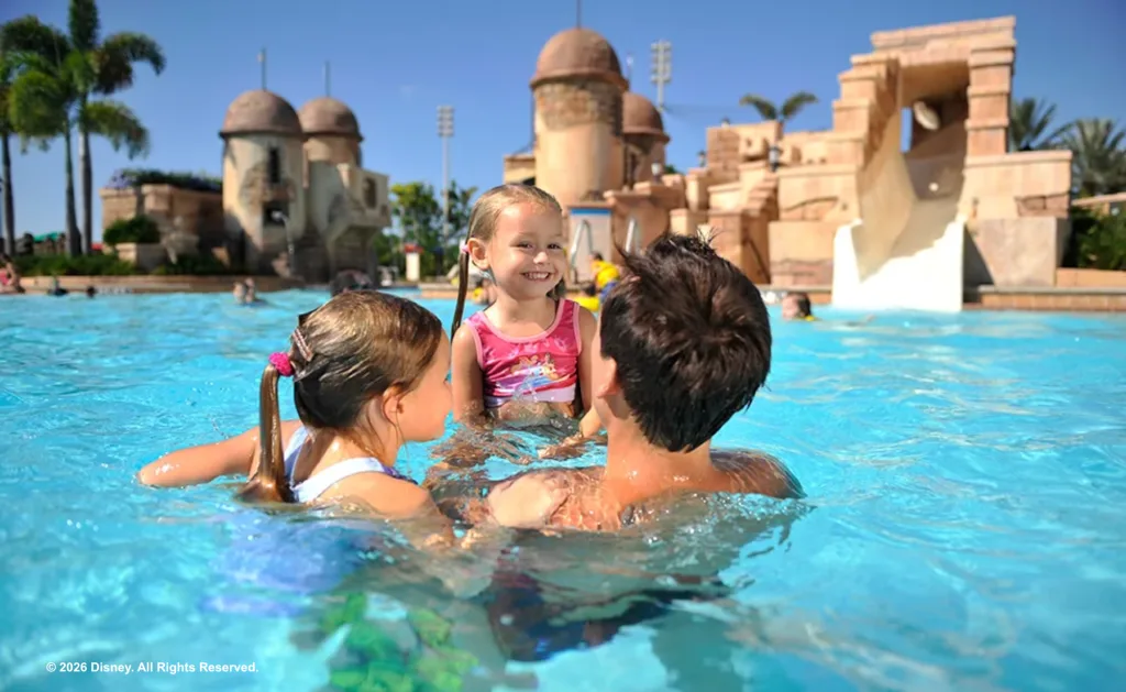 Disney's Caribbean Beach Resort Family in Pool