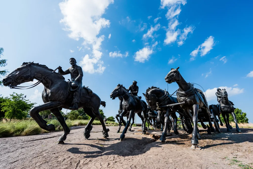 Land Run Statue along the Bricktown canal