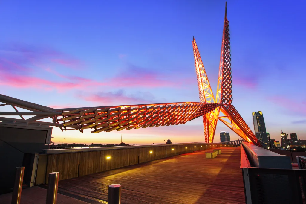 Oklahoma City's Iconic Skydance Pedestrian Bridge