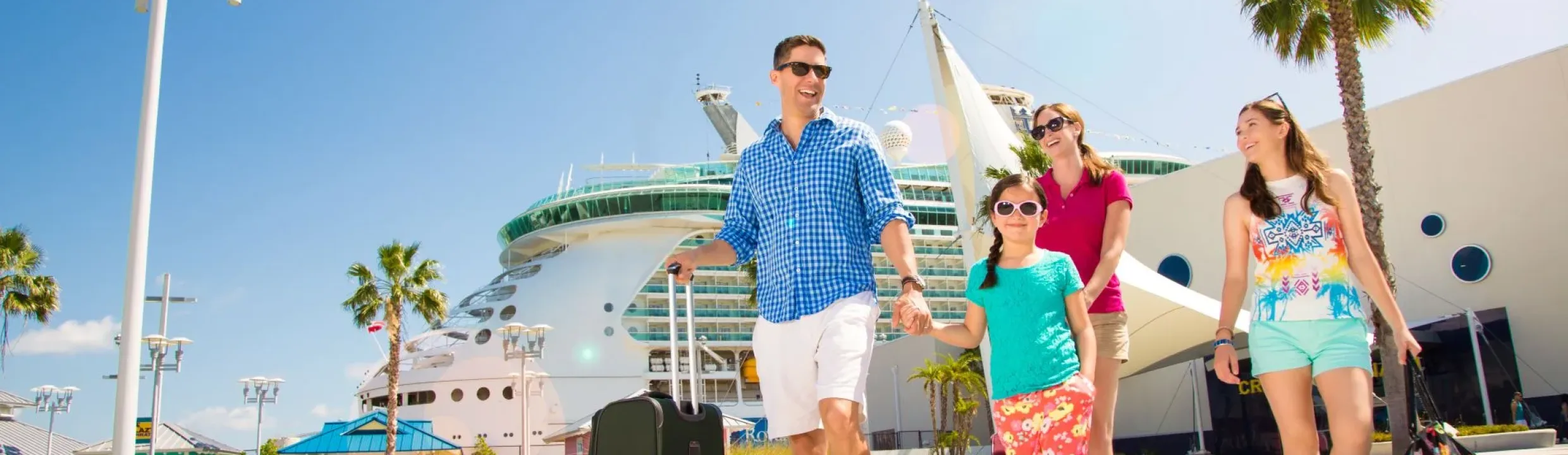 Florida's Space Coast Family arrive at cruise terminal